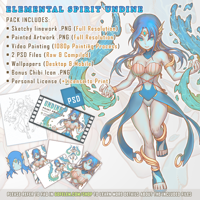 Elemental Spirit Undine - Video Art Pack - Cover